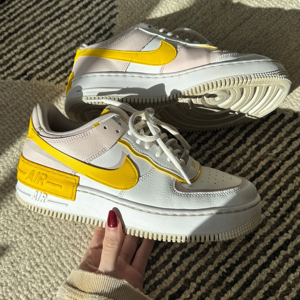 Nike Air Force 1 Shadow “Sunshine” Sneakers | White & Barely Rose | 8.5 - Picture 6 of 10